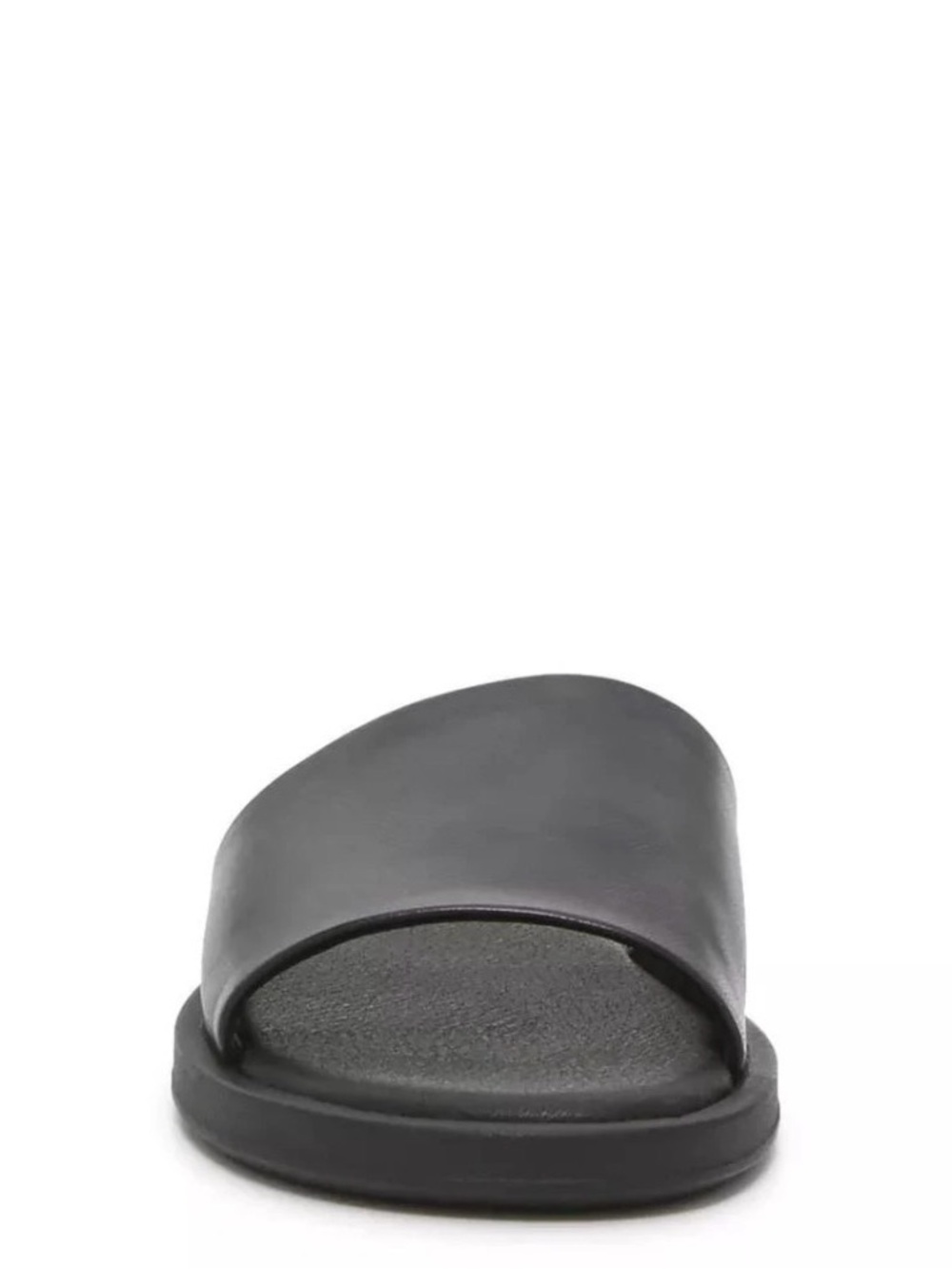 Steve Madden Black Single-Band Slide Sandals - Picture 3 of 4